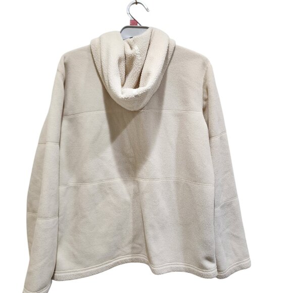 Lauren Ralph Lauren Womens Size L Full Zip Fleece Jacket Sweatshirt Ivory - Picture 7 of 14